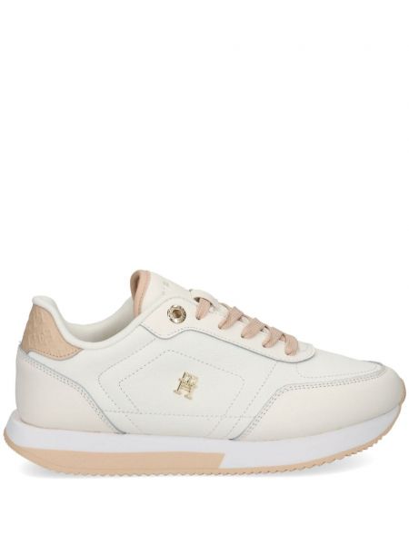 Deri sneaker Tommy Hilfiger beyaz