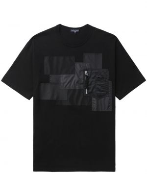 Bavlněné tričko s kapsami Comme Des Garçons Homme černé