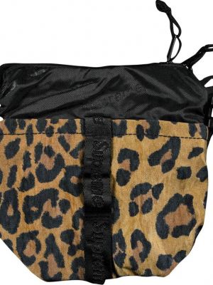 Леопардовая сумка Supreme коричневая