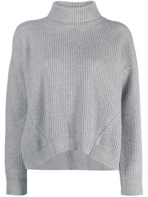 Копринен вълнен пуловер Peserico сиво