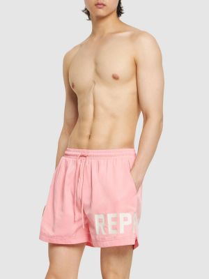 Pantalones cortos con estampado Represent rosa