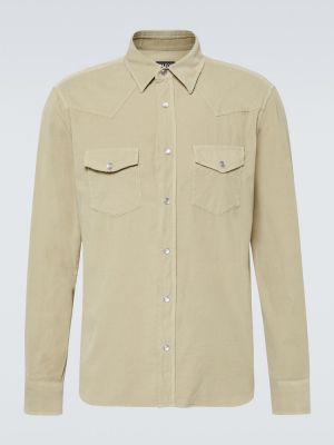 Camicia di velluto a coste Tom Ford beige