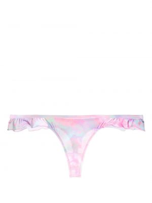 Bikini à volants à motif étoile Chiara Ferragni rose