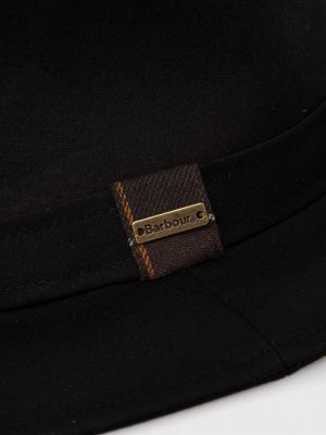 Pălărie din bumbac Barbour negru