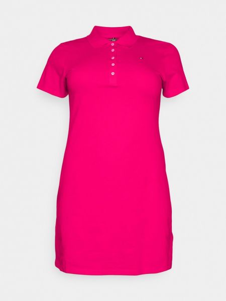 Sukienka koszulowa Tommy Hilfiger Curve różowa