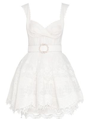 Белое коктейльное платье Zimmermann