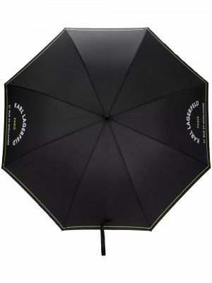 Parasol z printem Karl Lagerfeld, сzarny