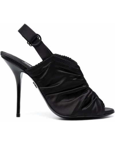 Sandalias con tacón con tacón de aguja Dolce & Gabbana negro