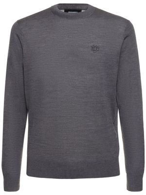 Suéter de lana Dsquared2 gris