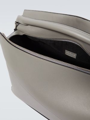 Δερμάτινη τσάντα shopper Loewe γκρι