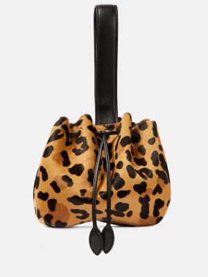 Listová kabelka s potlačou s leopardím vzorom Alaã¯a ružová