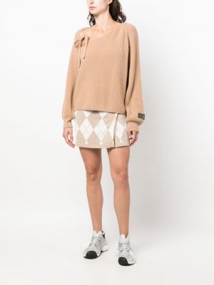 Kostkované vlněné mini sukně s argylovým vzorem Msgm