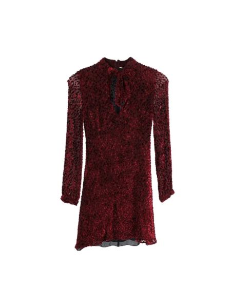 Sukienka z wiskozy Yves Saint Laurent Vintage czerwona