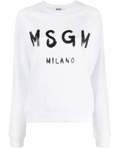 Sweatshirt mit print Msgm weiß