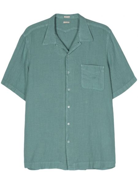 Ľanová košeľa Massimo Alba zelená