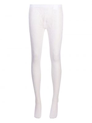 Hlačne nogavice s cvetličnim vzorcem s čipko Wardrobe.nyc bela