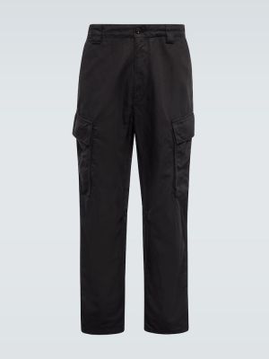 Pantaloni cargo di lino di cotone C.p. Company nero