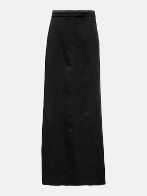 Dlhá sukňa s vysokým pásom Brunello Cucinelli čierna