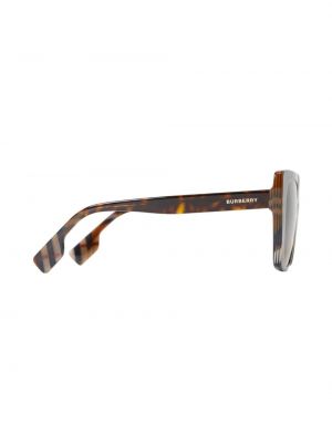 Raštuotos akiniai nuo saulės oversize Burberry ruda