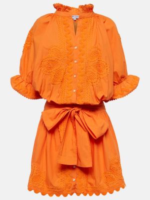 Bavlněné mini šaty Juliet Dunn - oranžová