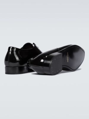 Pantofi derby din piele de lac Saint Laurent negru