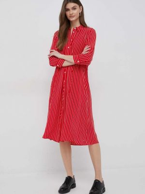 Sukienka mini w paski Tommy Hilfiger czerwona