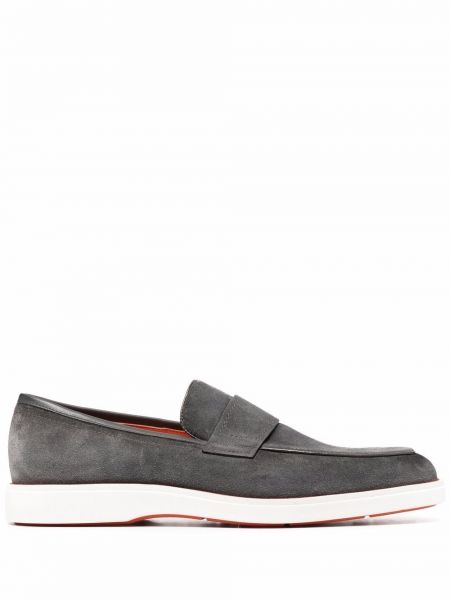 Slip-on ruskind loafers Santoni grå