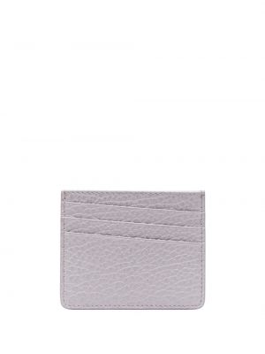 Kožená peněženka Maison Margiela fialová