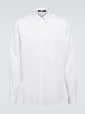 Koszula bawełniana Versace biała