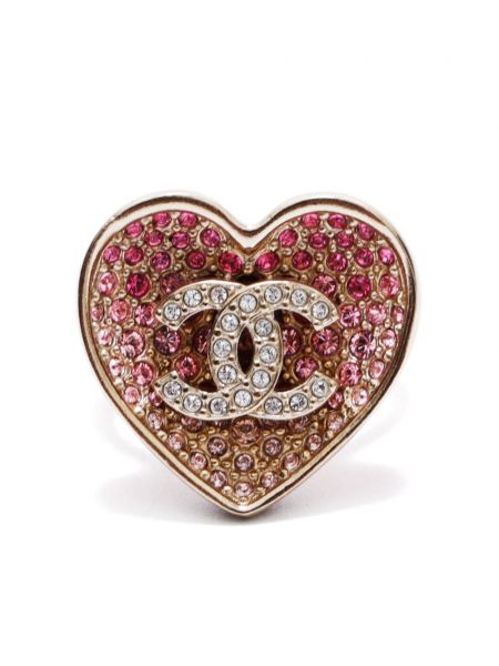Prsten se srdcovým vzorem Chanel Pre-owned