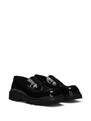 Loafers en cuir Dolce & Gabbana noir