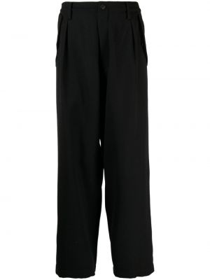 Voľné vlnené nohavice Yohji Yamamoto čierna