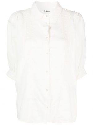 Памучна риза с 3/4 ръкави Ba&sh бяло