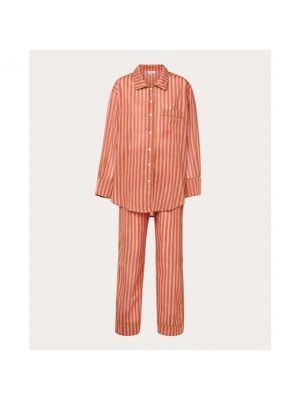 Pijama de algodón con estampado Folkloore rojo