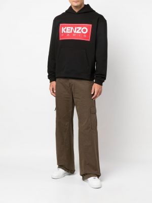Kapučdžemperis ar apdruku Kenzo melns