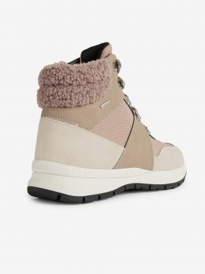 Zimní kotníkové boty Geox růžové