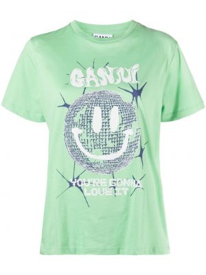 T-shirt Ganni grøn