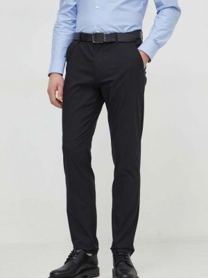 Černé jednobarevné kalhoty Calvin Klein