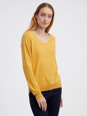 Sweter Camaïeu żółty