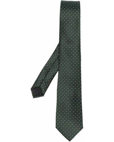 Копринена вратовръзка Lanvin зелено