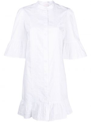 Bavlněné mini šaty s krátkými rukávy See By Chloe - bílá