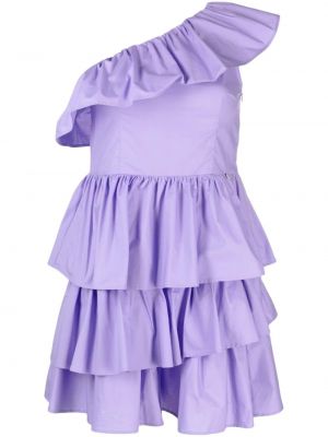 Bavlnené šaty s volánmi Liu Jo fialová