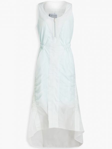 Платье из рипстопа с вырезом и логотипом Mcq Alexander Mcqueen, мятный