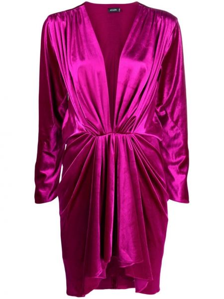 Satenska mini obleka Atlein roza