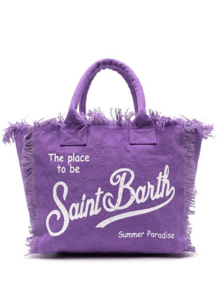 Плажна чанта Mc2 Saint Barth виолетово