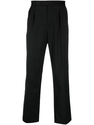 Πλισέ παντελόνι με κέντημα Karl Lagerfeld μαύρο
