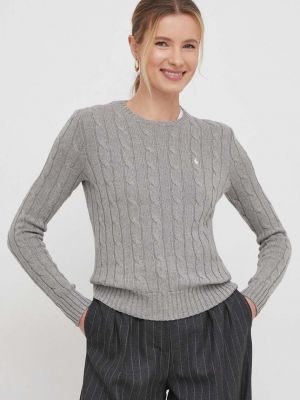 Sweter bawełniany Polo Ralph Lauren szary