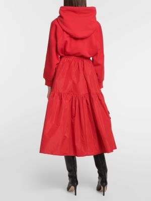 Plisovaná midi sukňa Patou červená
