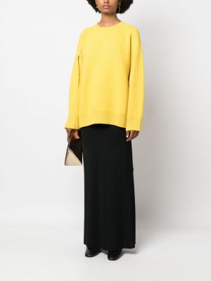 Dzianinowy sweter Lanvin żółty