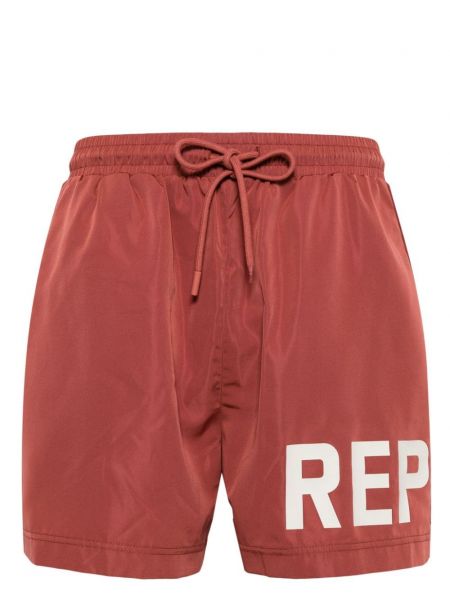 Mustriline lühikesed püksid Represent punane